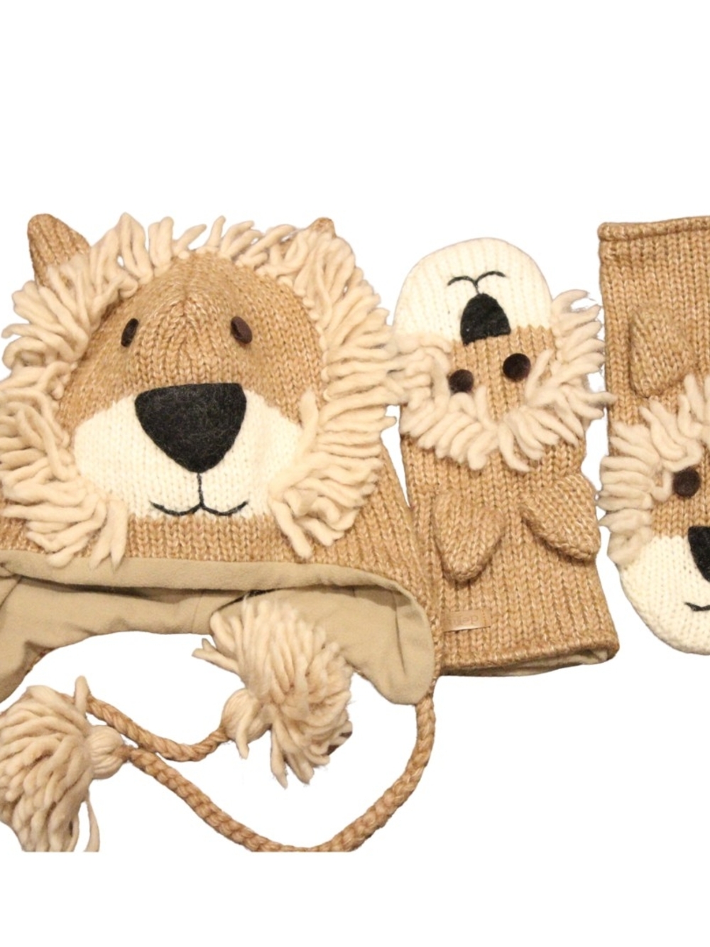 2/$30 🏷 Delux Knit Lion Hat and Mitt Set Adult OS